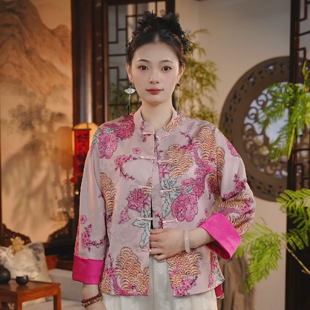 有凤来仪 设计感气质百搭国风新中式外套4015