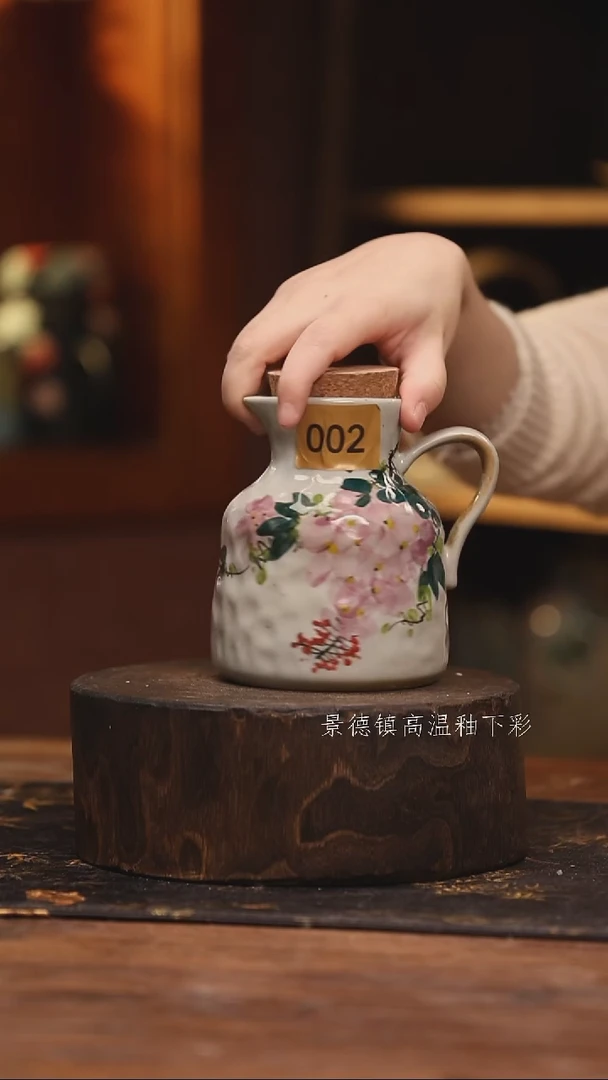 陶瓷 景德镇高温釉下手绘陶瓷@L002@