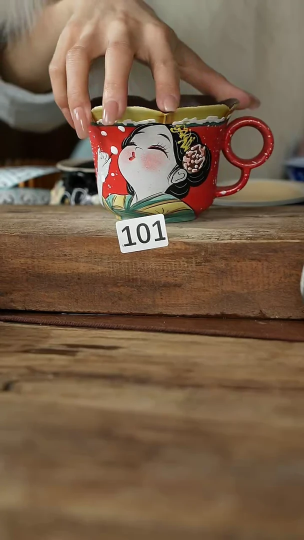 【闪购商品】瓷片羽川设计师系列/手作杯