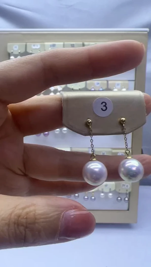 【闪购商品】淡水珍珠耳饰银S925镶嵌3