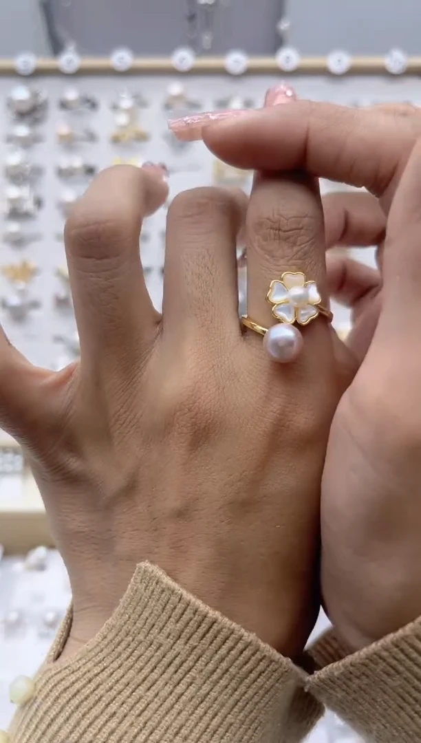 【闪购商品】淡水珍珠戒指合金37