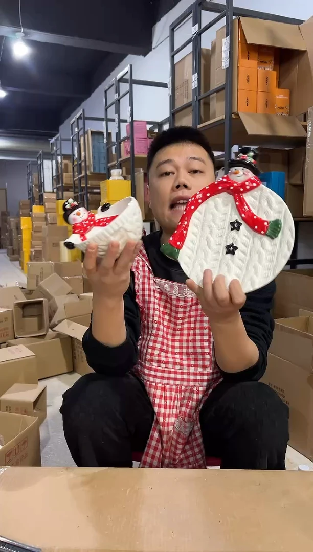【闪购商品】杯原盒雪人碗加雪人盘aaa