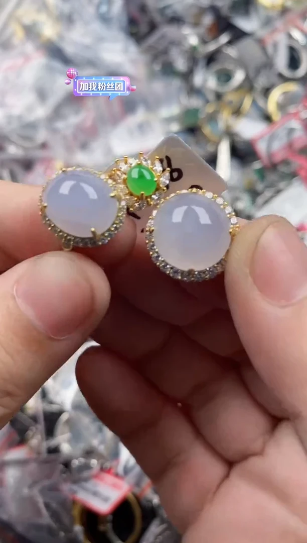 银S925镶嵌戒指翡翠333333  8