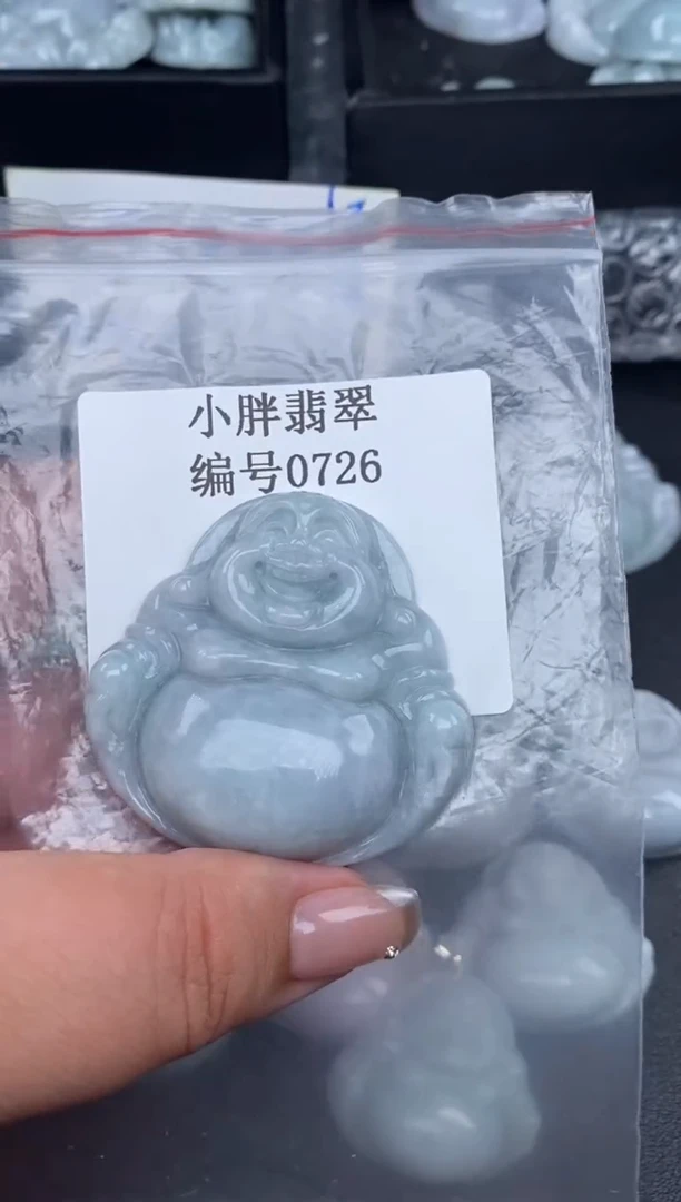 翡翠未镶嵌颈饰缅甸天然A货翡翠微瑕0726