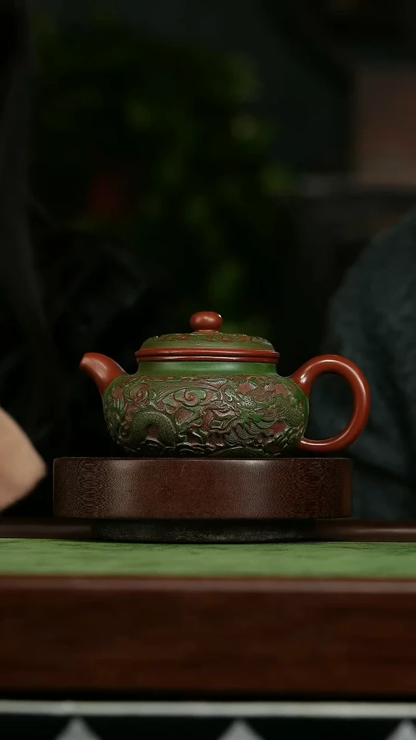 茶壶紫砂g8仿古大红袍*戴静波