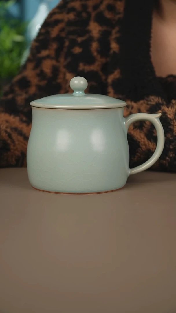 仿古天青办公杯微暇