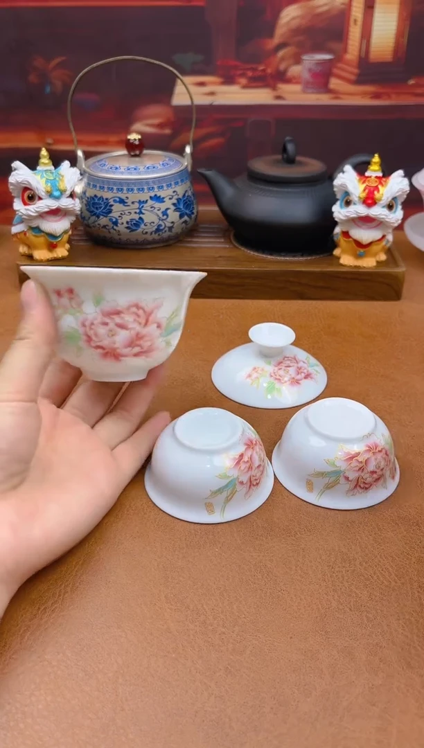 陶瓷茶具摆件旅行套组