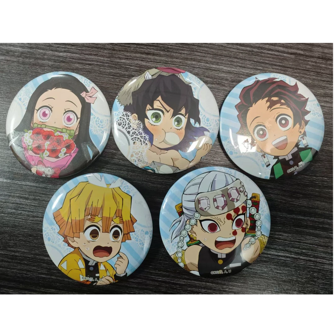 中古产地中国）鬼灭之刃2022款白色情人节 盲盒马口铁徽章