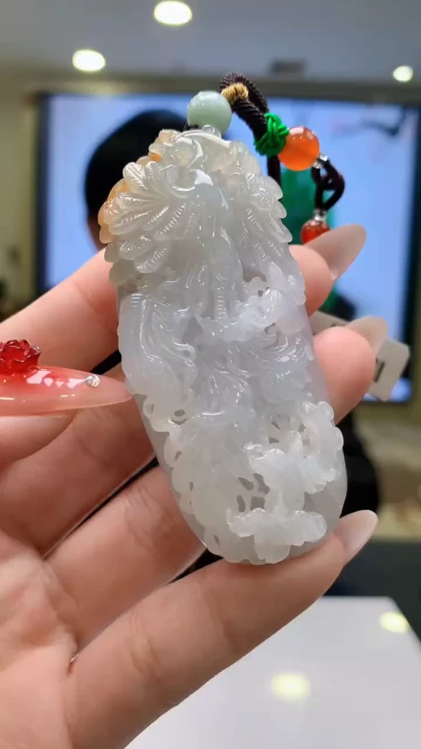 【闪购商品】定制翡翠未镶嵌1026ry-毛货挂件40