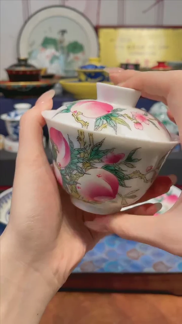 瓷片景德镇微瑕手工手绘陶瓷