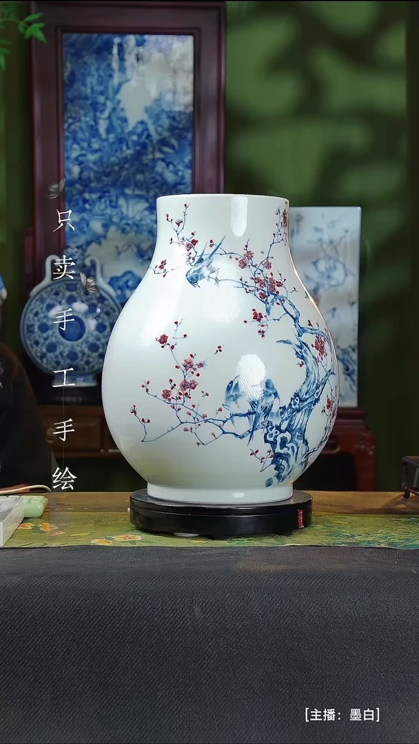 瓷片朵**开景德镇手工手绘陶瓷