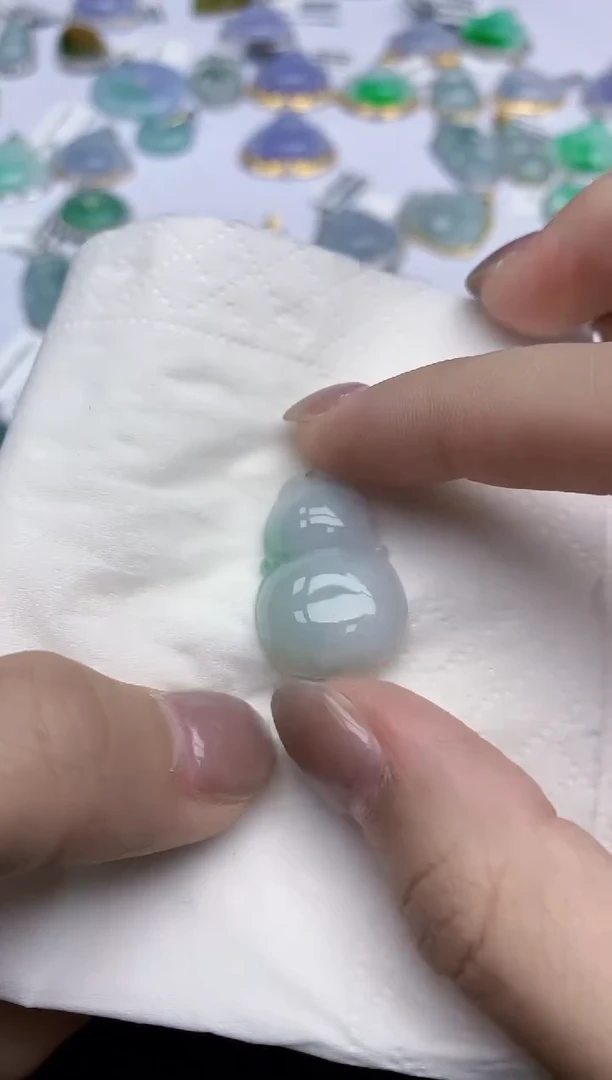 【闪购商品】翡翠颈饰18K金镶嵌天然翡翠A货