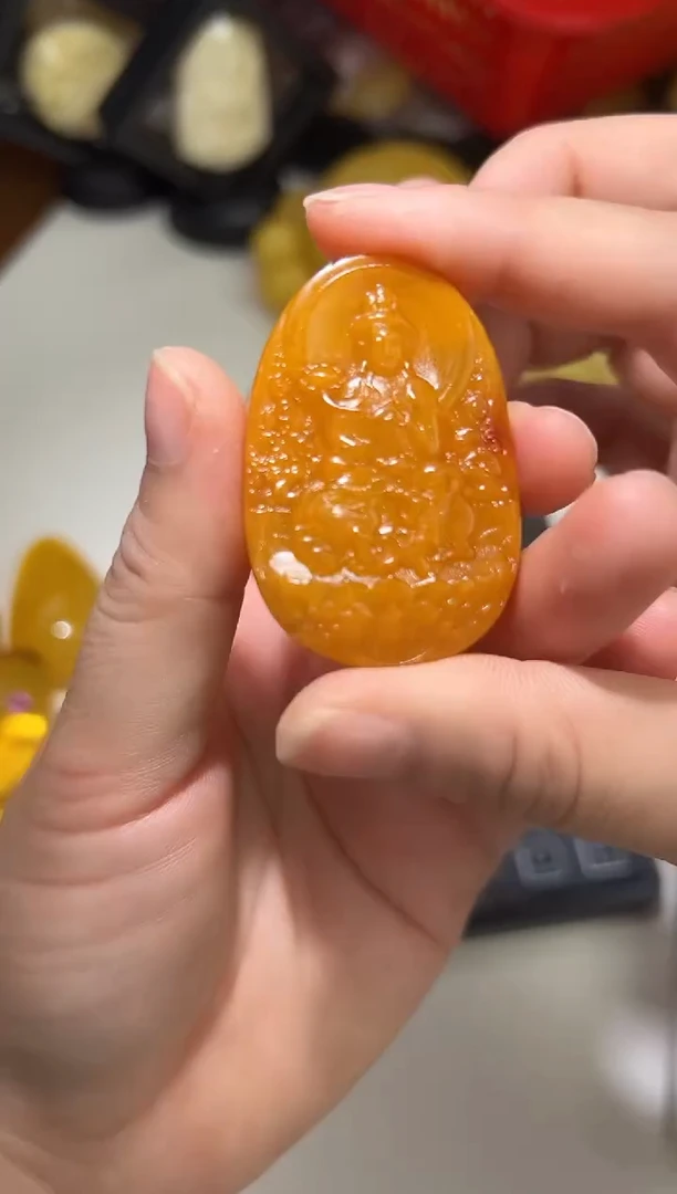 裸石琥珀未镶嵌琥珀蜜蜡吊坠