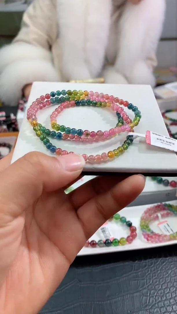 【闪购商品】碧玺手串未镶嵌多样性发一条