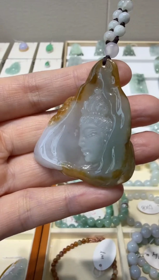 未镶嵌挂件翡翠A货翡翠多样性孤品国雕谢林工