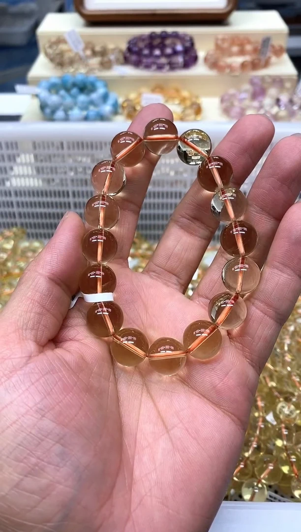 未镶嵌手串水晶?****柒3黄水晶13mm