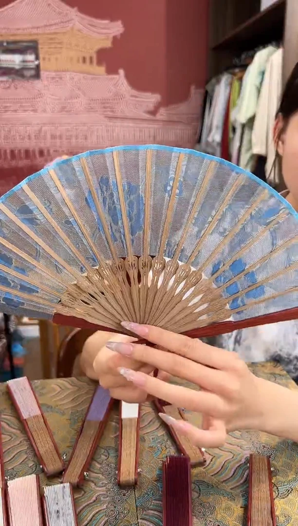 刺绣15号苏工苏罗折扇小扇