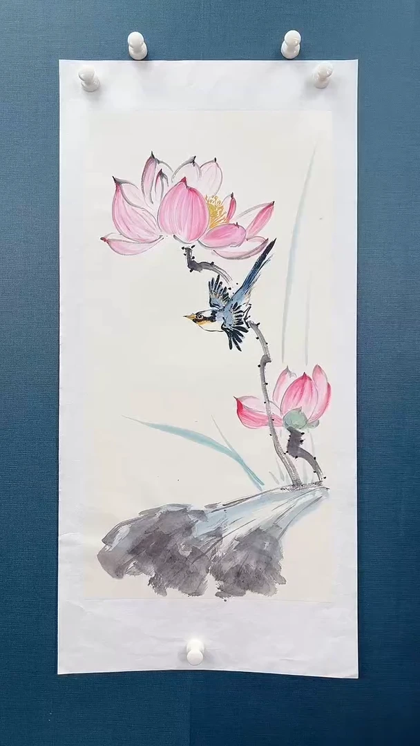 国画盛祥昆手绘作品