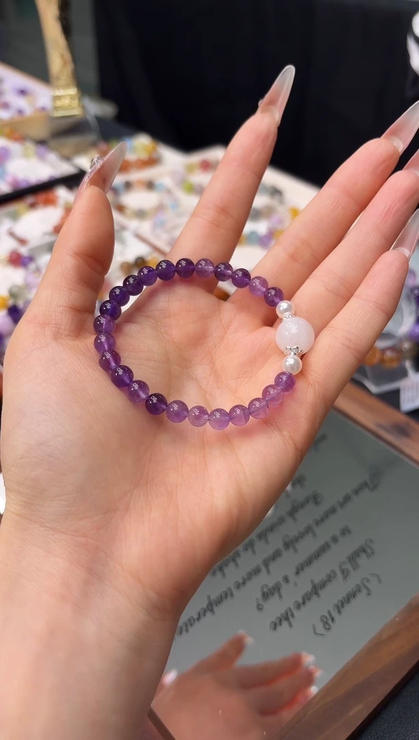 未镶嵌手链水晶紫手串