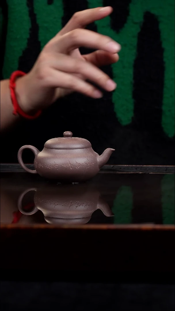 茶壶紫砂半手工明清风格紫泥小矮梨