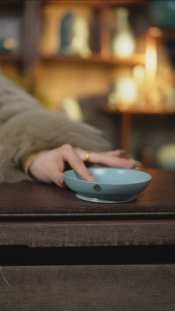 【闪购商品】杯仿古宋臻釉小圆洗大瑕17