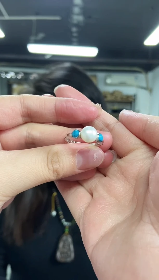 【闪购商品】淡水珍珠戒指未镶嵌多样性发其一颜色微差