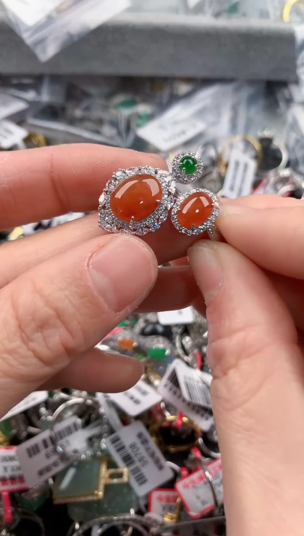 银S925镶嵌戒指翡翠1                          9