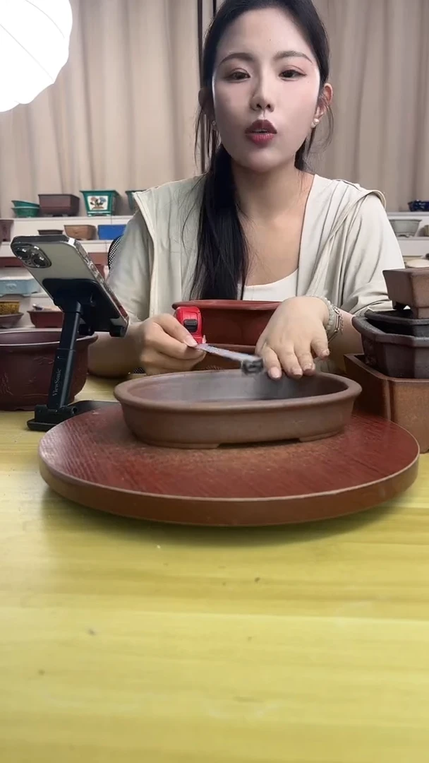 紫砂花盆浅草紫砂花盆微瑕