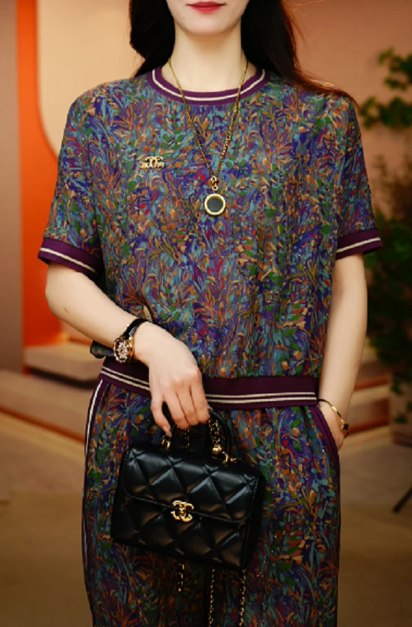 紫菱花语 -夏季极简风减龄优雅轻奢时尚百搭气质套装