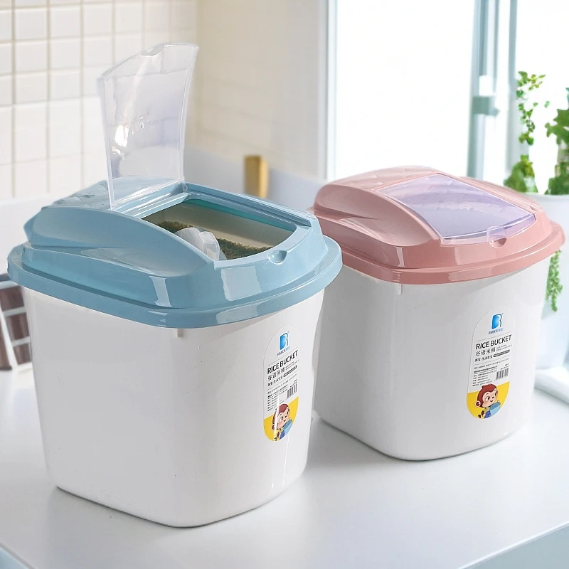 米桶家用防虫防潮10斤带盖米缸20斤米粉收纳桶30斤厨房储米桶米箱