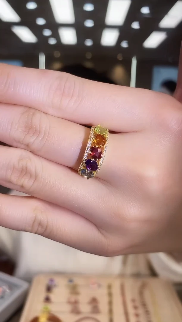 银S925镶嵌戒指水晶09