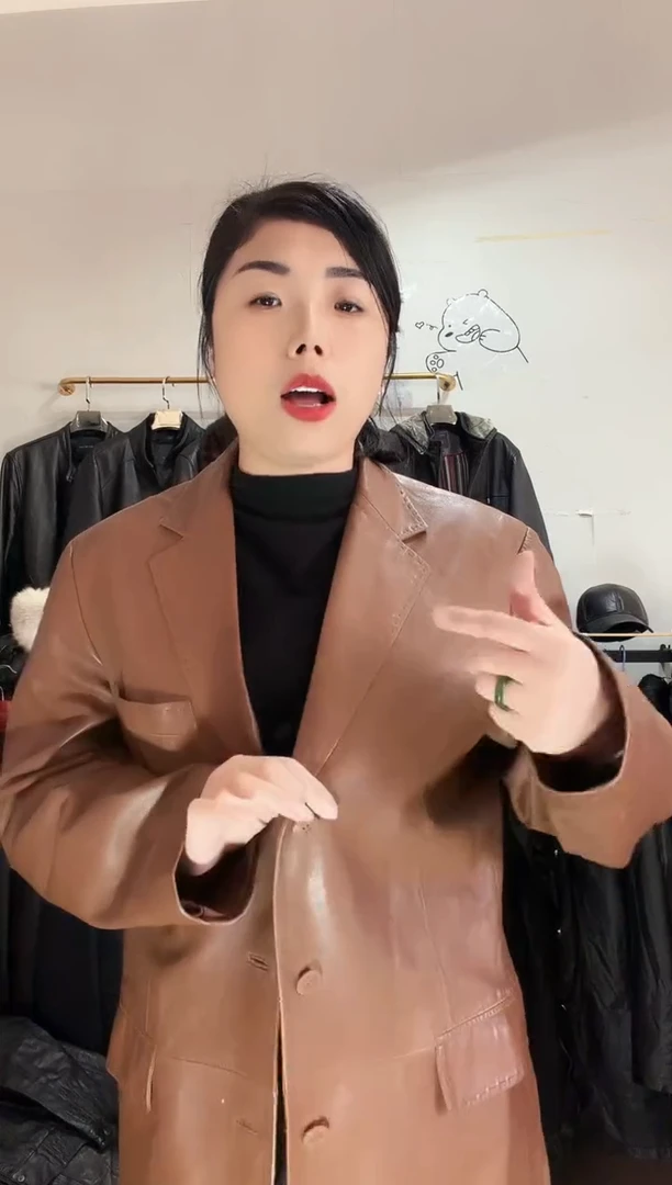 男款真皮皮衣-352