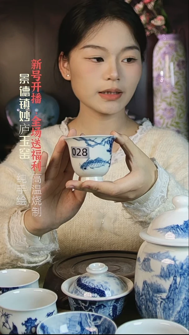 盘陶妙庐玉窑铃铛杯028
