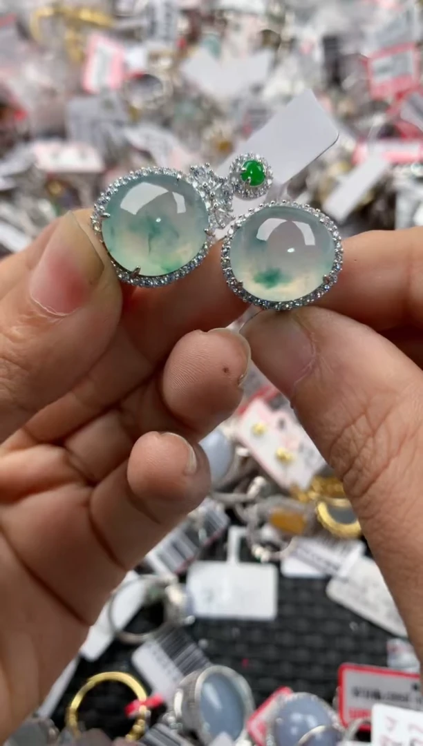 银S925镶嵌戒指翡翠12                 6