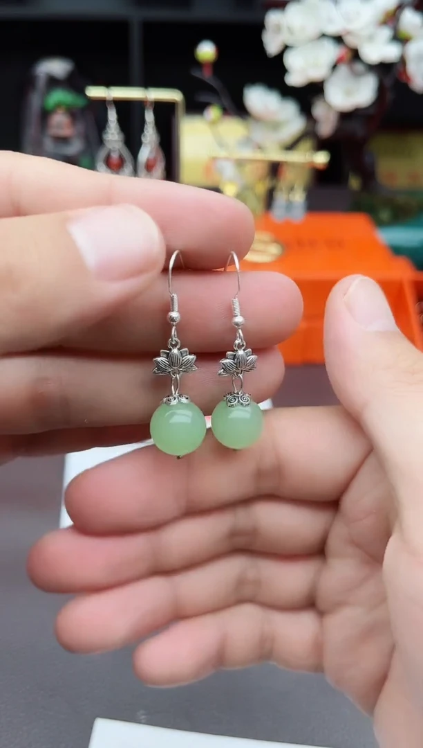 玛瑙/玉髓耳饰银S925镶嵌427000