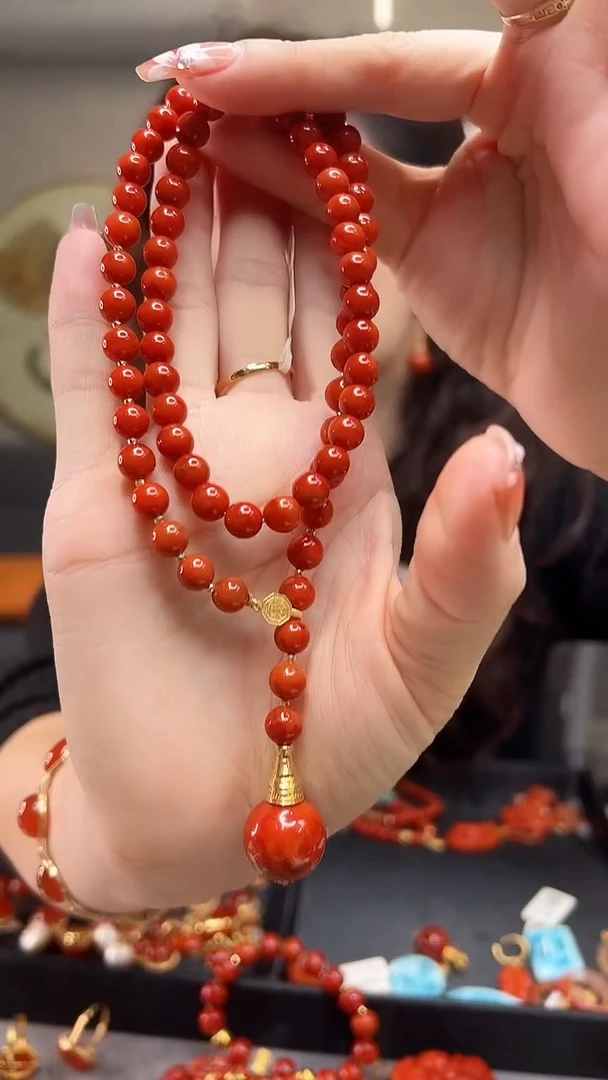 【闪购商品】南红玛瑙项链未镶嵌55cm/7mm/15mm