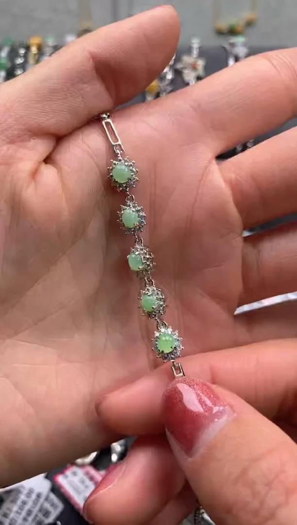 【闪购商品】翡翠戒指银S925镶嵌111111111     0