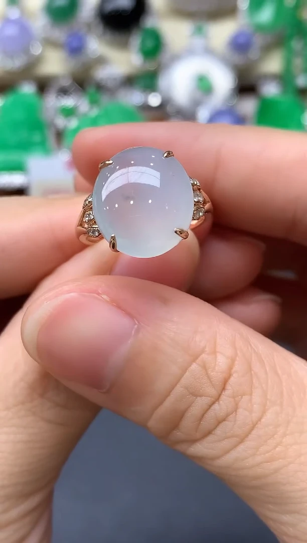 18K金镶嵌戒指翡翠255-中国好珍宝