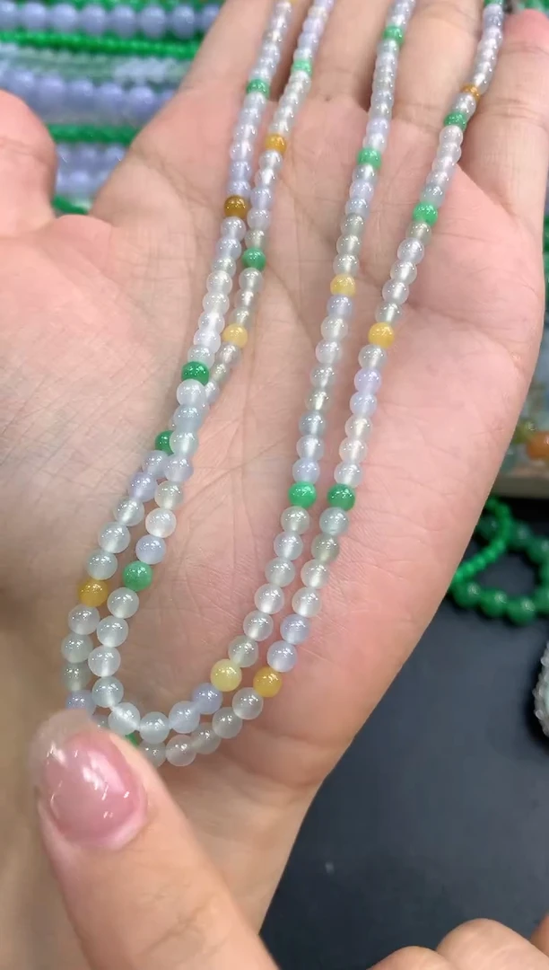 翡翠未镶嵌颈饰春日珠宝w107