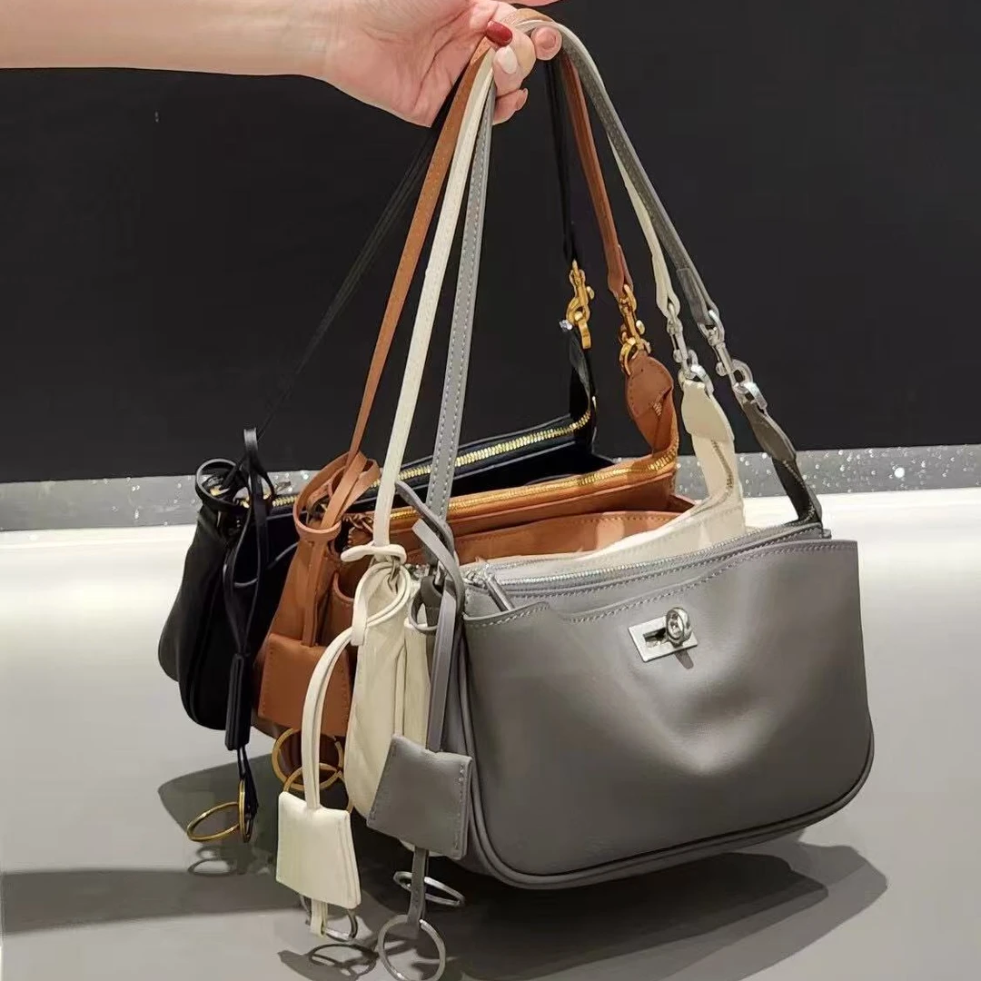 春夏新款巴黎腋下包高品质头层植鞣皮单肩包redeo通勤斜挎包