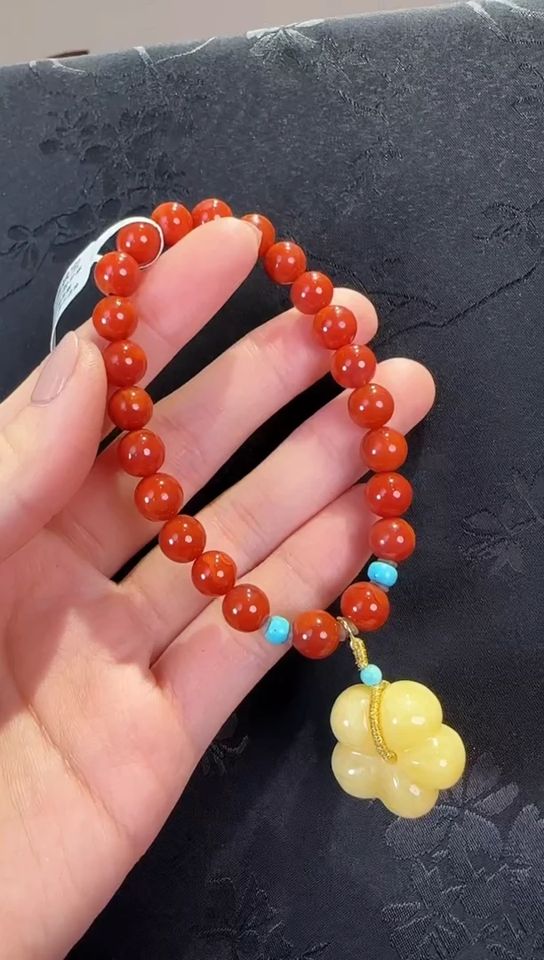 未镶嵌手串南红玛瑙花花款