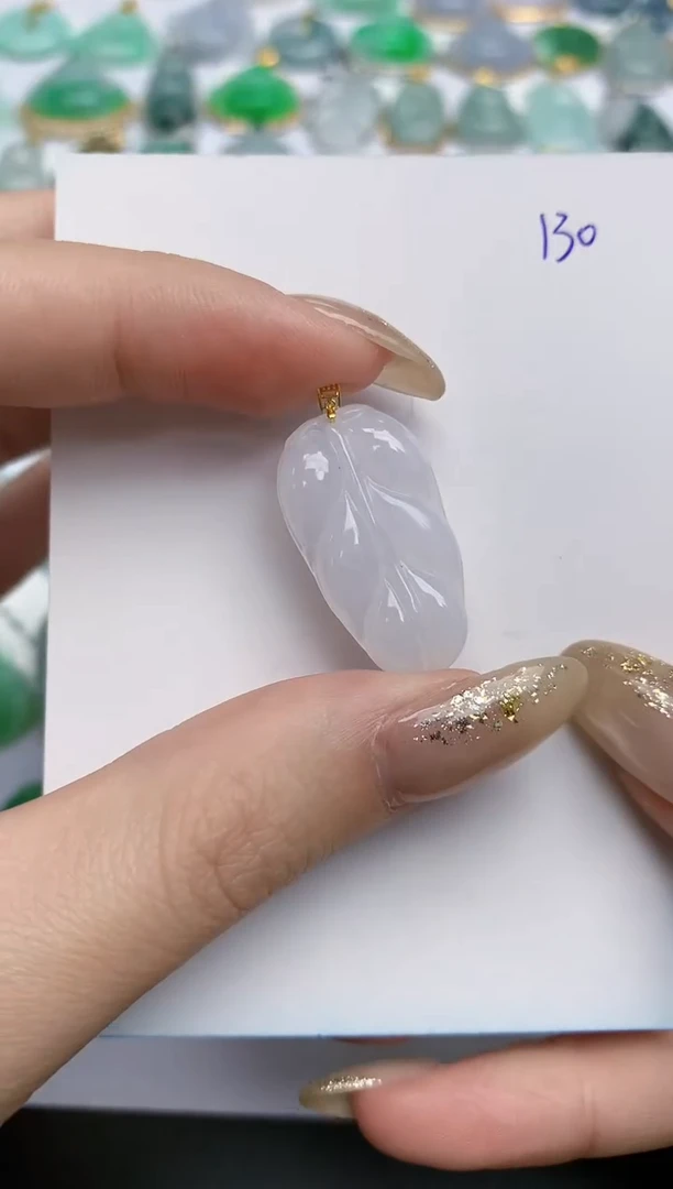 【闪购商品】翡翠颈饰18K金镶嵌天然缅甸翡翠A货