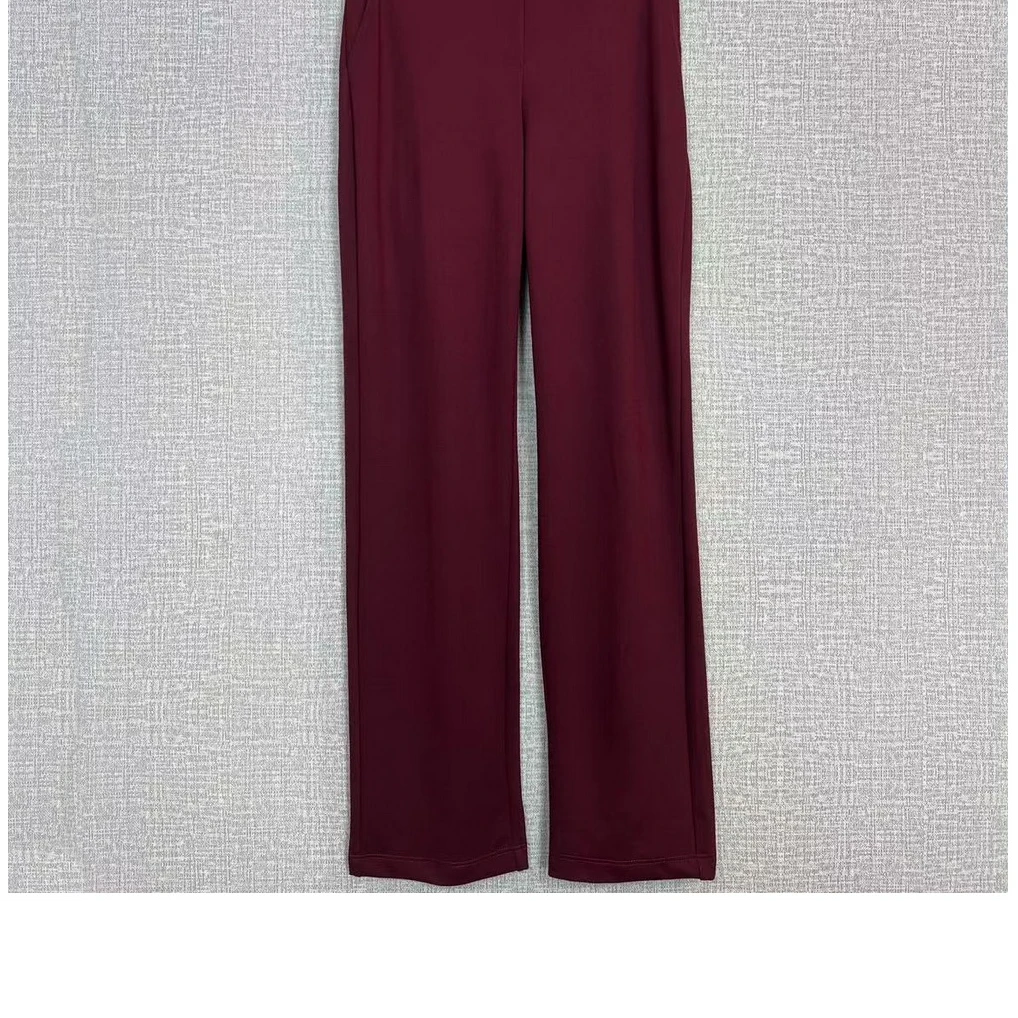 弹力红色长裤10345