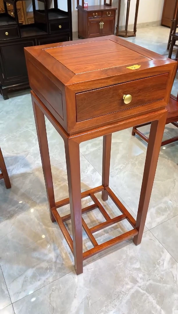 花梨木类成套家具带抽花架38*38*98