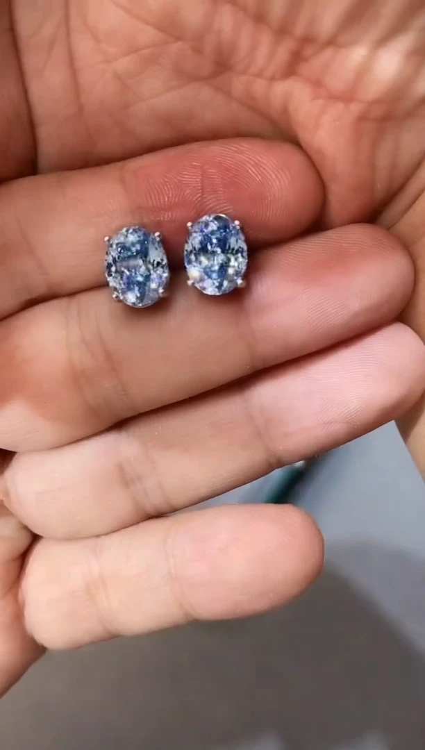 海蓝宝石耳坠银S925镶嵌.........