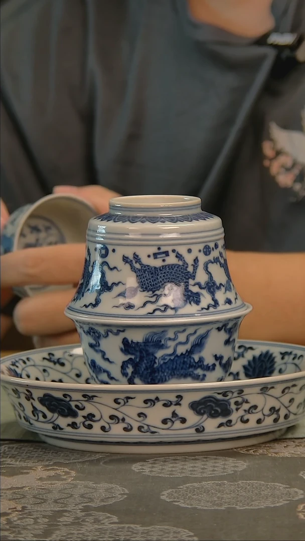 尘*鞅景德镇高温柴窑青花瓷