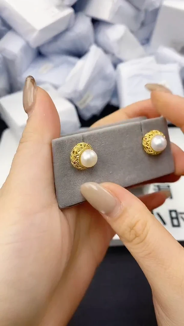 未镶嵌耳饰淡水珍珠ed1058