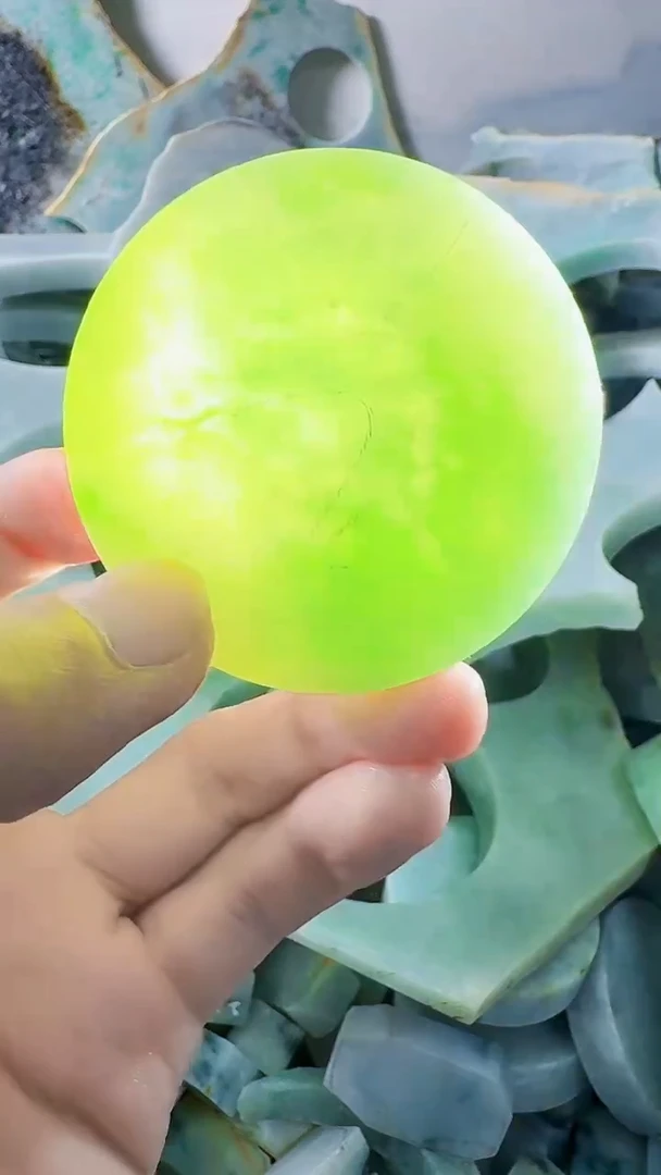 翡翠裸石缅甸翡翠A货文8976