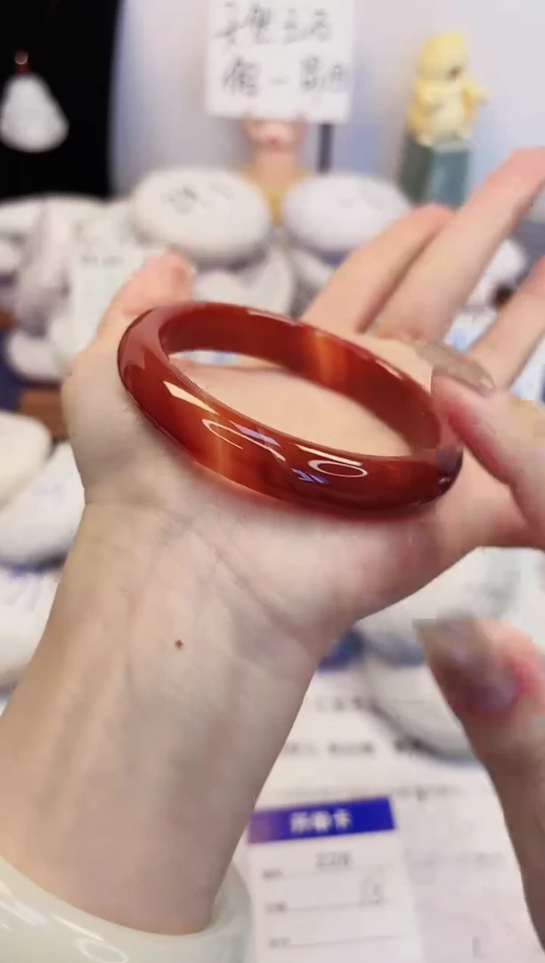 【闪购商品】石英质玉手镯合金226-玛瑙-圈口58