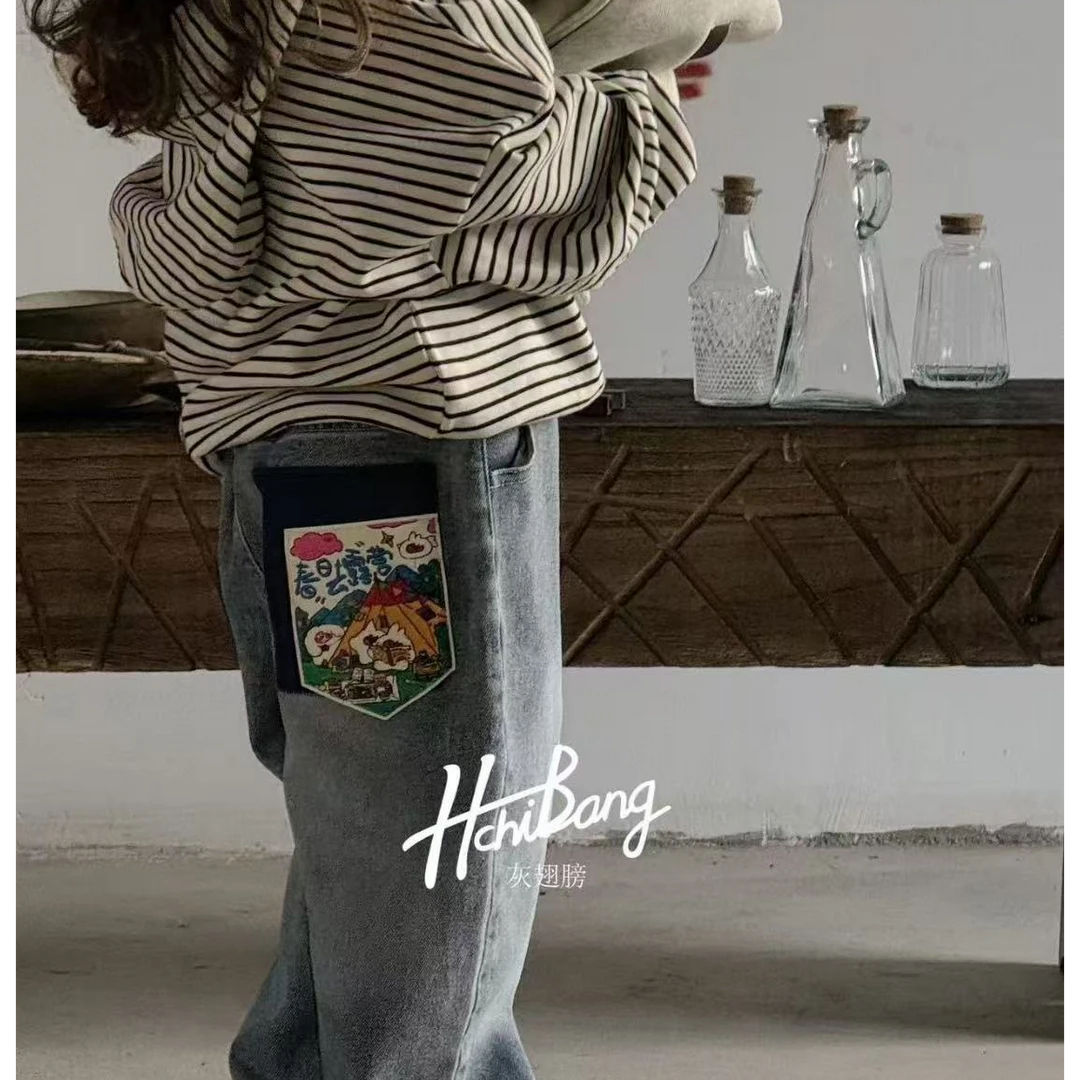 童装春季新货牛仔长裤